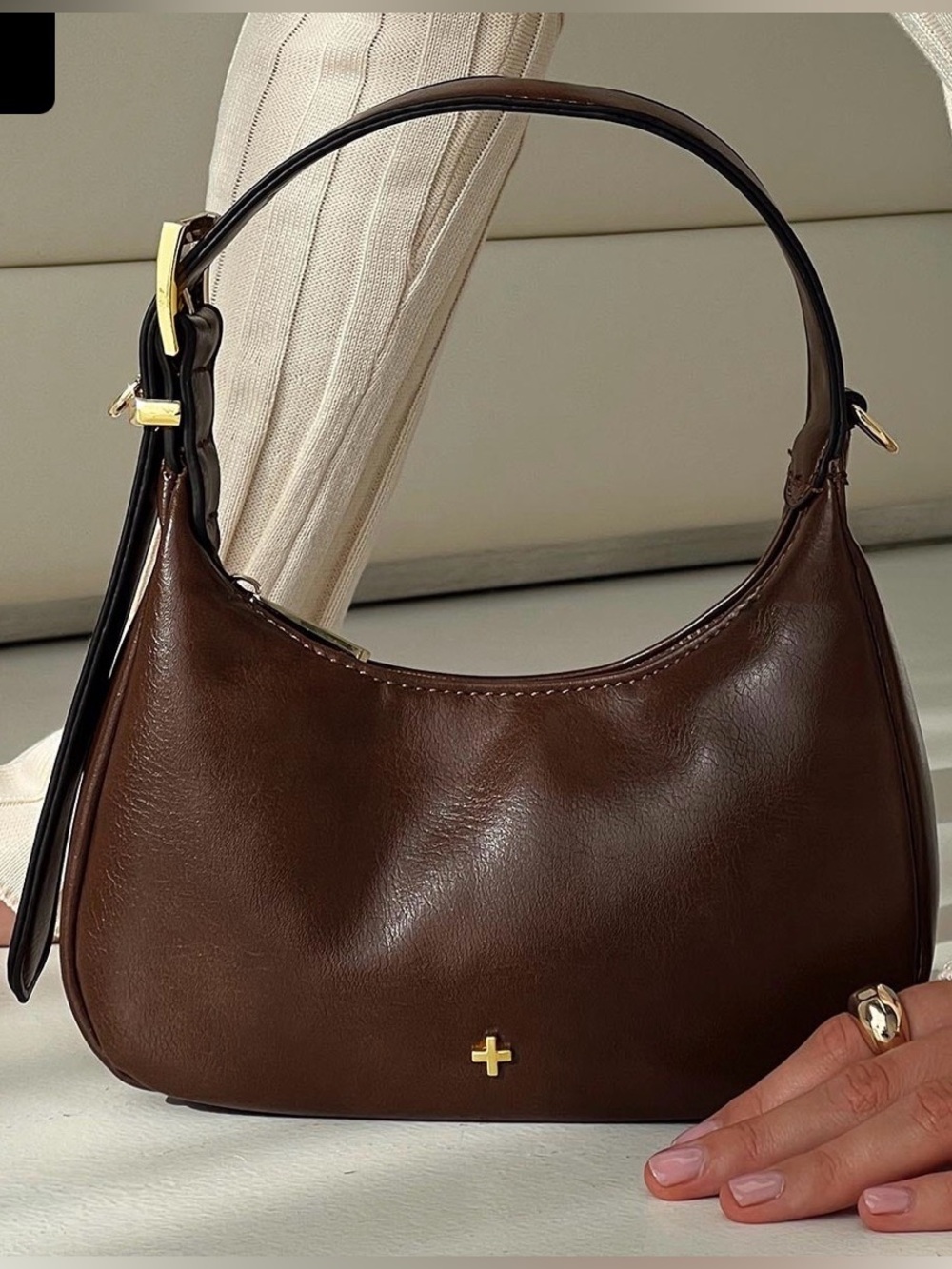 Princess Polly Gigi Shoulder Bag Chocolate